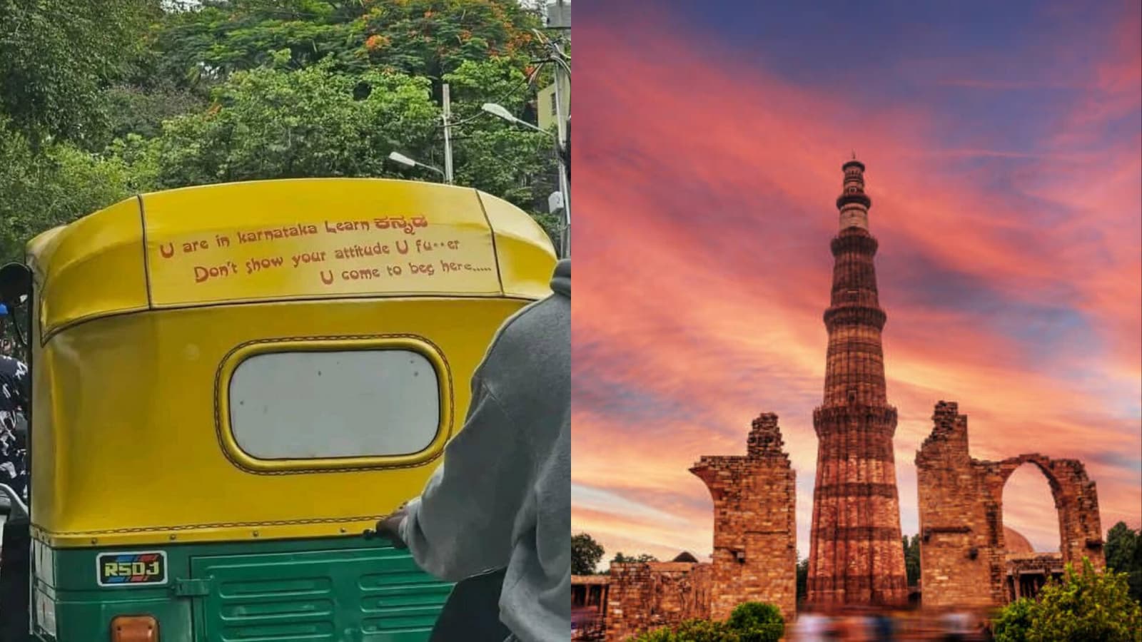 Bengaluru auto’s ‘You come to beg here’ message for non-Kannadigas gets sharp ‘Come to Delhi, no rudeness’ reply